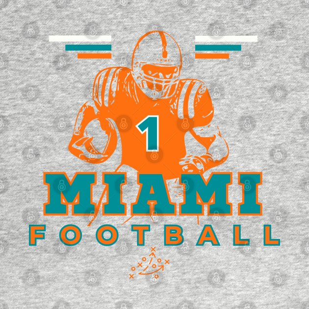 Miami Football Vintage Style by Borcelle Vintage Apparel 